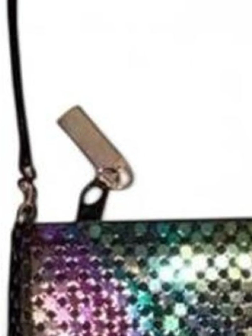 Iridescent Slinky Metal Mesh crossbody Evening Bag -